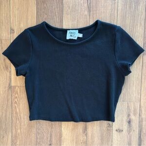 Black Princess Polly Organic Crop Top - 8